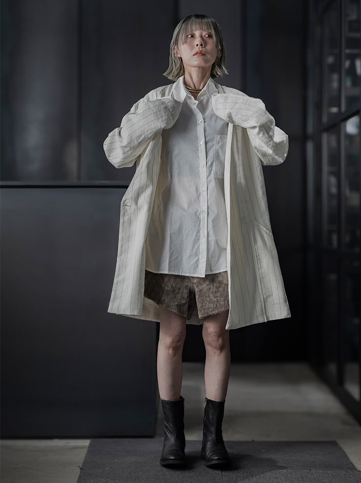 TOTUM<br>WOMENS ダブルレイヤーカフジャケット / WHITE