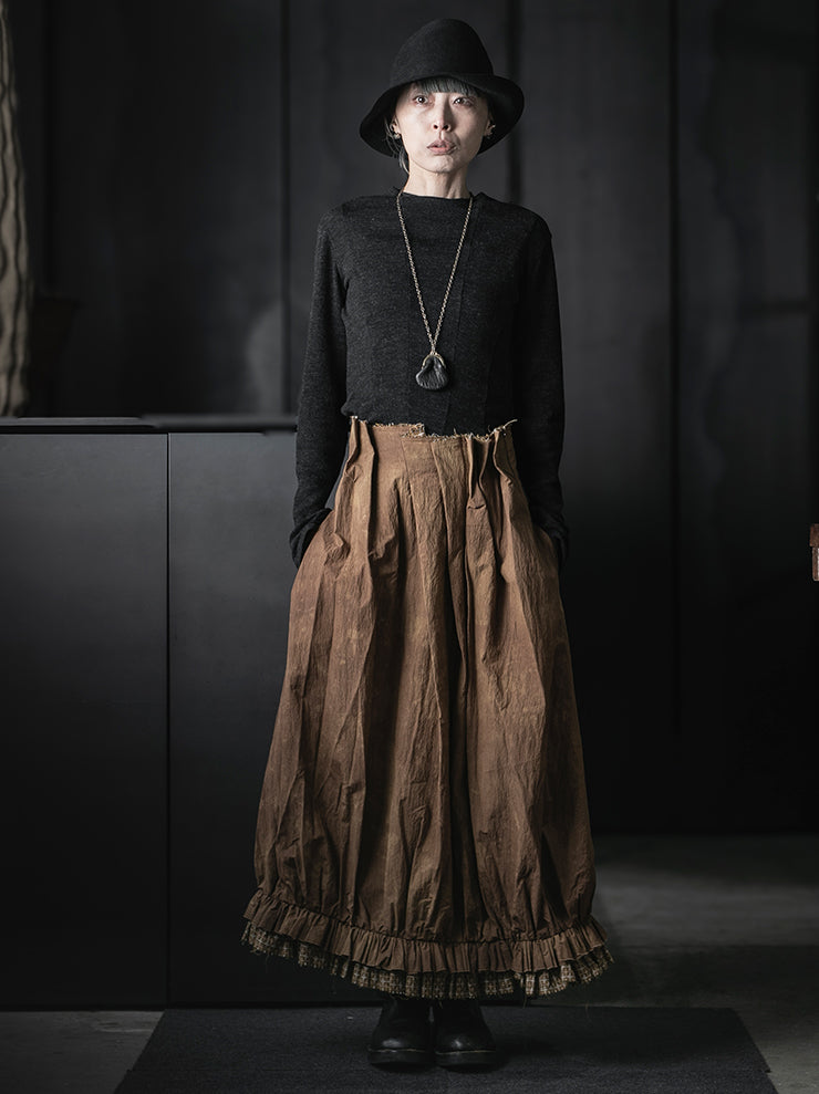 COMMUNS<br>WOMENS SKIRT / Caramel Dyeing