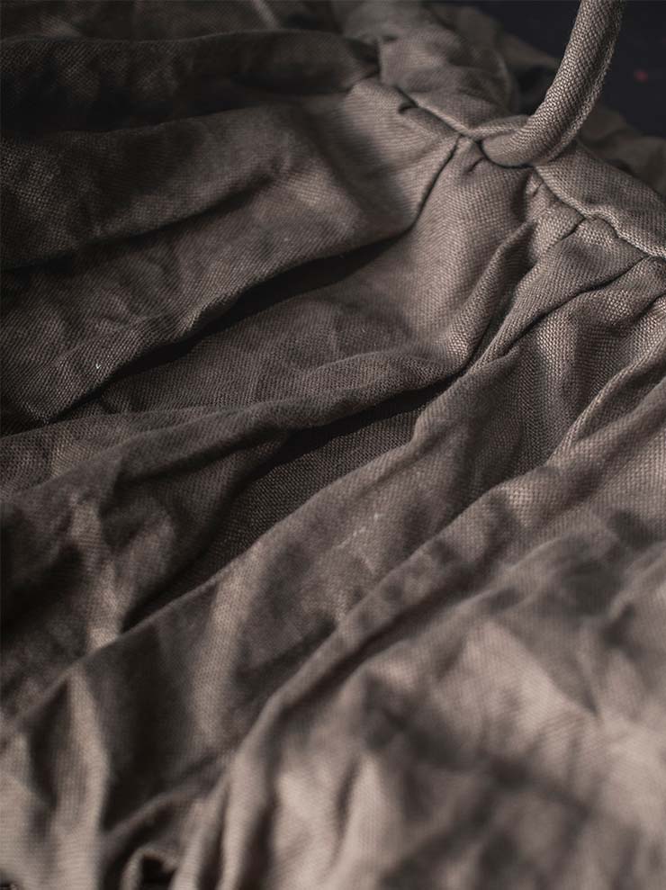 TUFORÉE<br> Linen bag / GAT LARGE / DARK BROWN