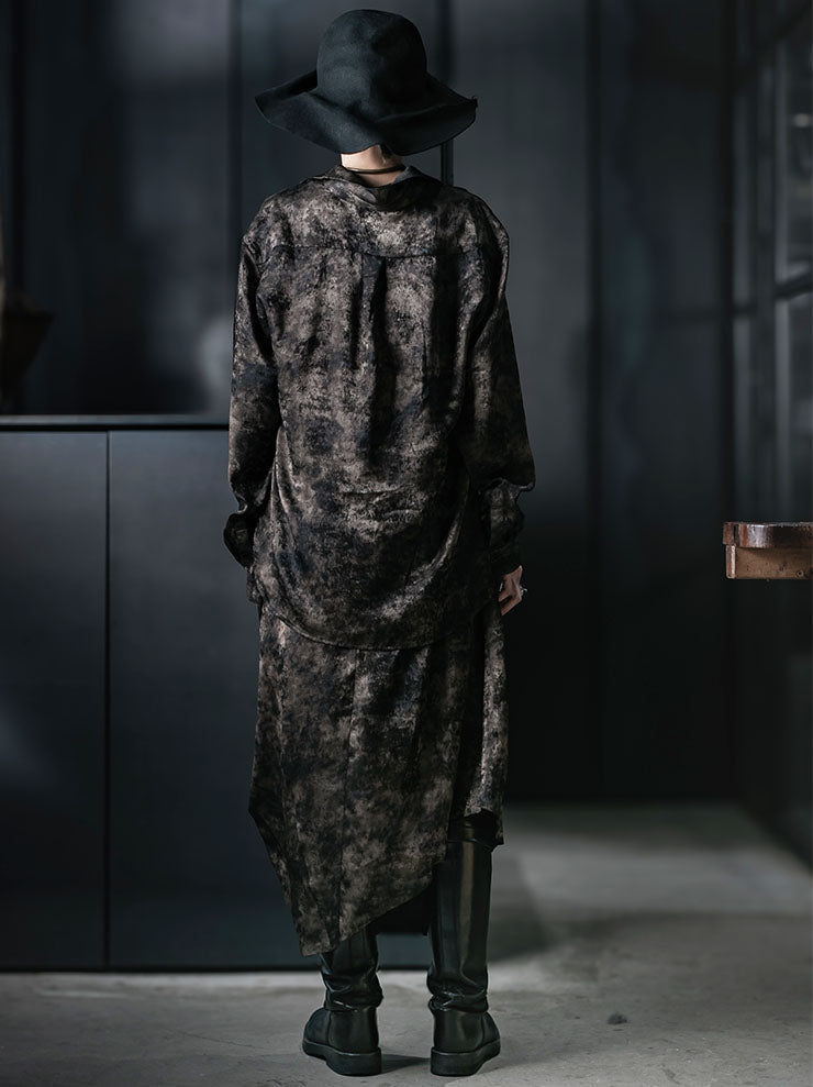 CHIAHUNG SU<br>WOMENS HAND DYED WATERED GAUZE SHIRT / WATERED GAUZE