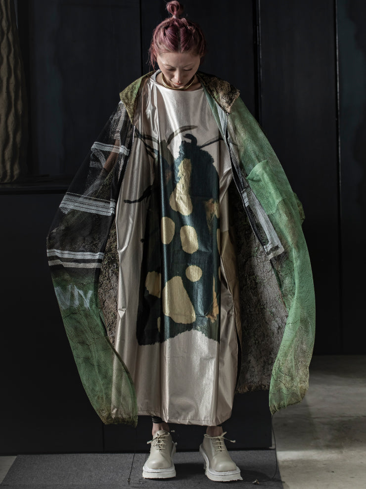 BARBARA BOLOGNA<br> WOMENS PRINTED MESH COAT