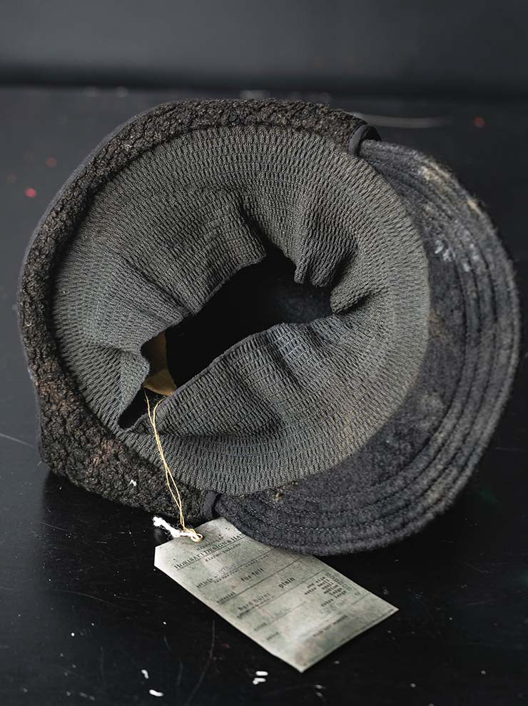 HORISAKI<br>ONE OF A KIND COLLECTION ラビットファーフェルトイヤーフラップ付きハット OOAK25 NO.43 / BLACK HB