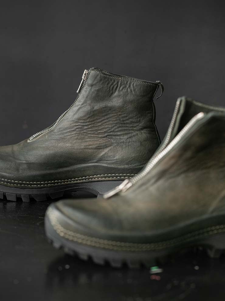 GUIDI<br>MENS フロントジップシューズ SOLE RUBBER VS01 CV31T / HORSE FULL GRAIN, LINED