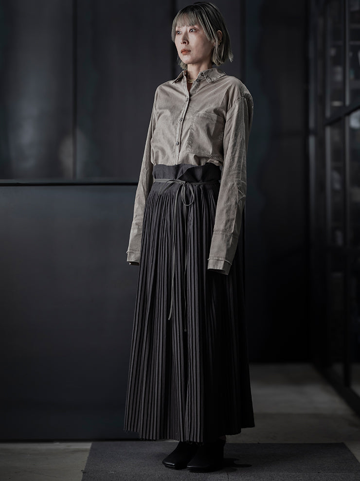individual sentiments<br />WOMENS プリーツロングスカート / CHARCOAL