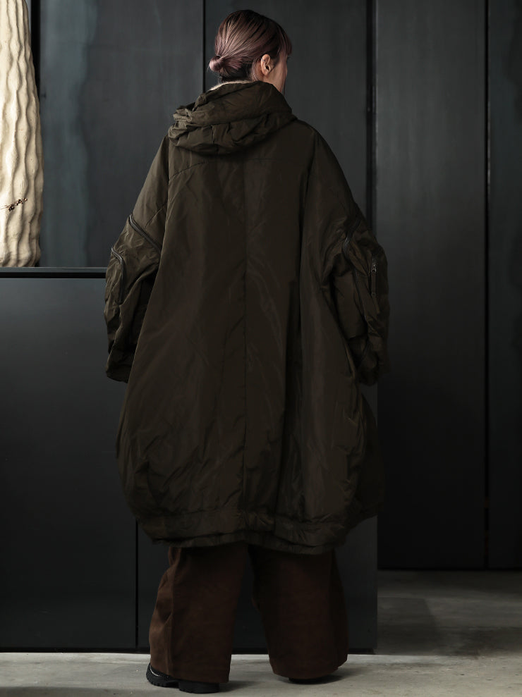 RUNDHOLZ DIP<br>WOMENS ルーズシルエットダウンコート / KHAKI