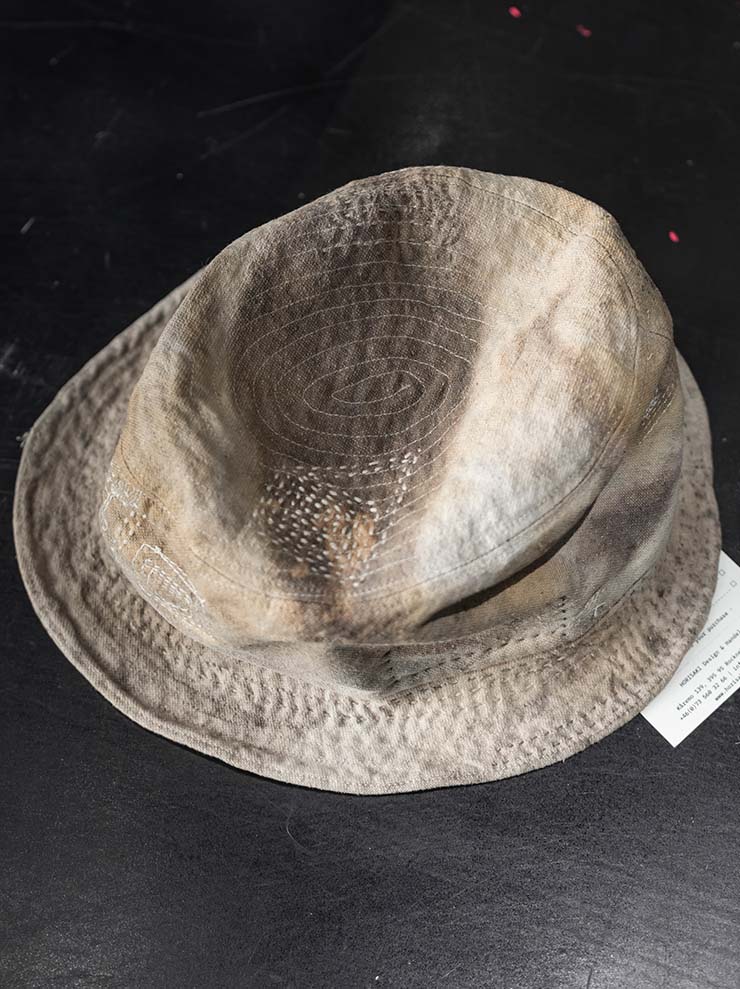 HORISAKI<br> ONE OF A KIND COLLECTION Linen Hat OOAK24 NO.108 / SUNBLEACHED