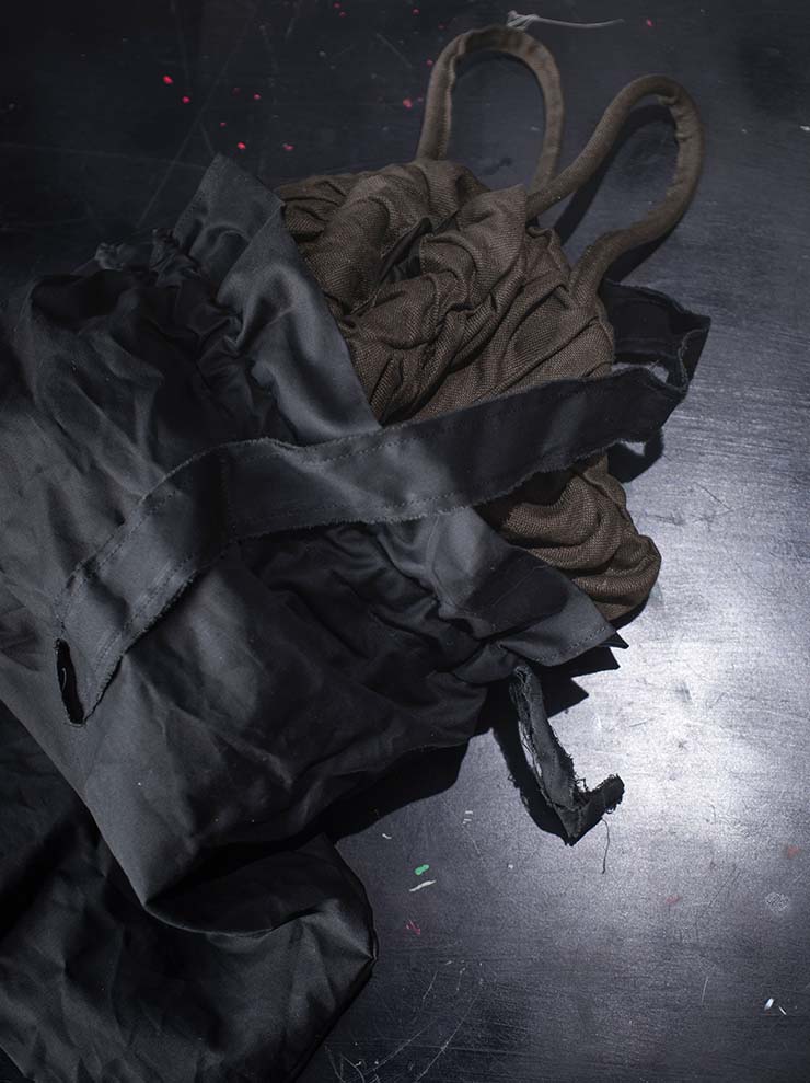 TUFORÉE<br> Linen bag / GAT LARGE / DARK BROWN
