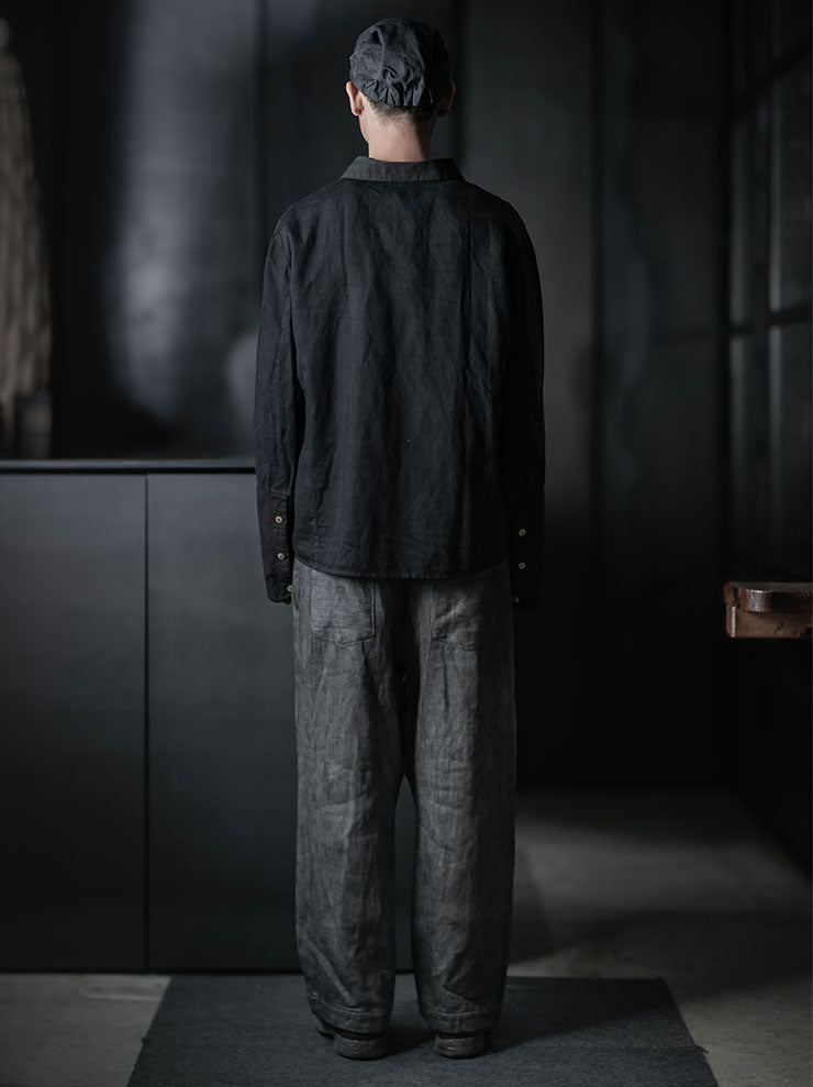 ATELIER SUPPAN<br>MENS HEMP TROUSERS BLUE DYE / W26-14