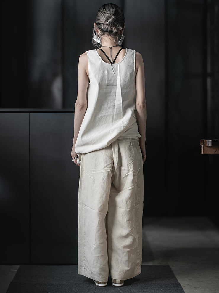 UMA WANG<br>WOMENS POETIC PANTS / OFF WHITE