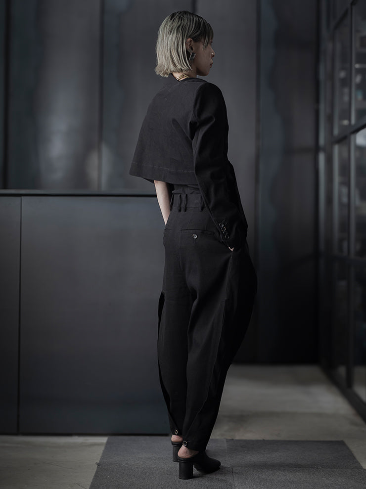 UMA WANG<br> WOMENS ASYMMETRIC JACKET / BLACK
