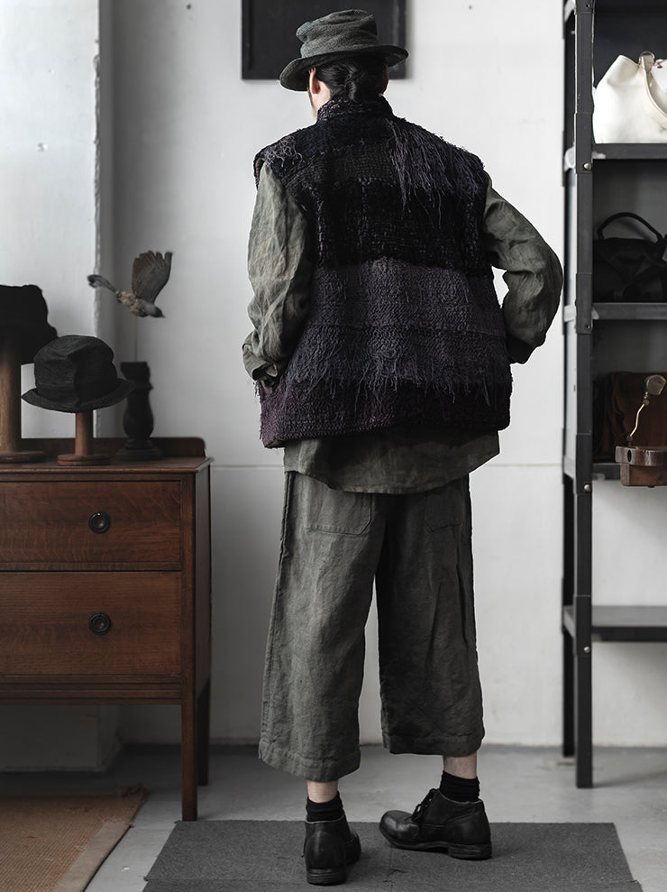 By Walid<br> MENS GILET / AUBERGINE