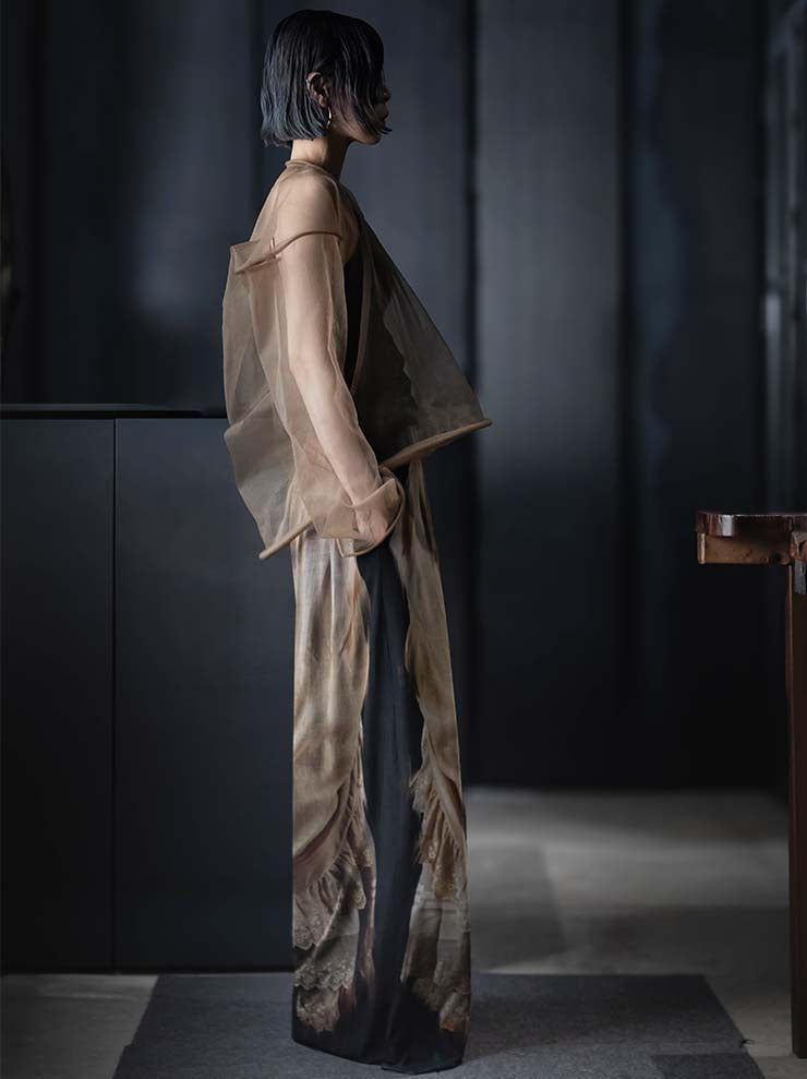 IA LONDON<br> WOMENS VICTORIA WIDE LEG MESH TROUSERS / PETTICOAT