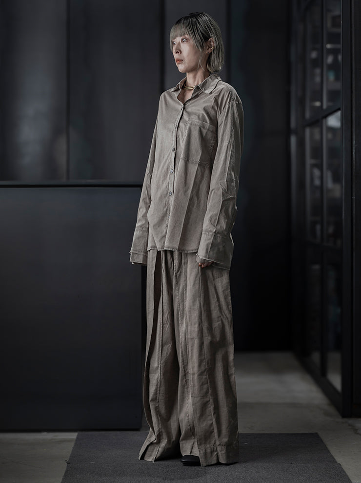 TOTUM<br> WOMENS Double Layer Cuff Shirt / Dune
