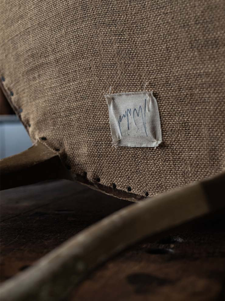 By Walid<br>19TH CENTURY FRENCH OAK CHAIR