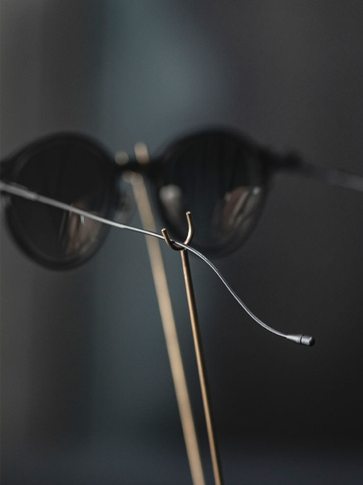 RIGARDS<br>STAINLESS STEEL & ALUMINUM FRAME SUNGLASSES / GOLD FRAME x GRAY CLIP / RG1038ST