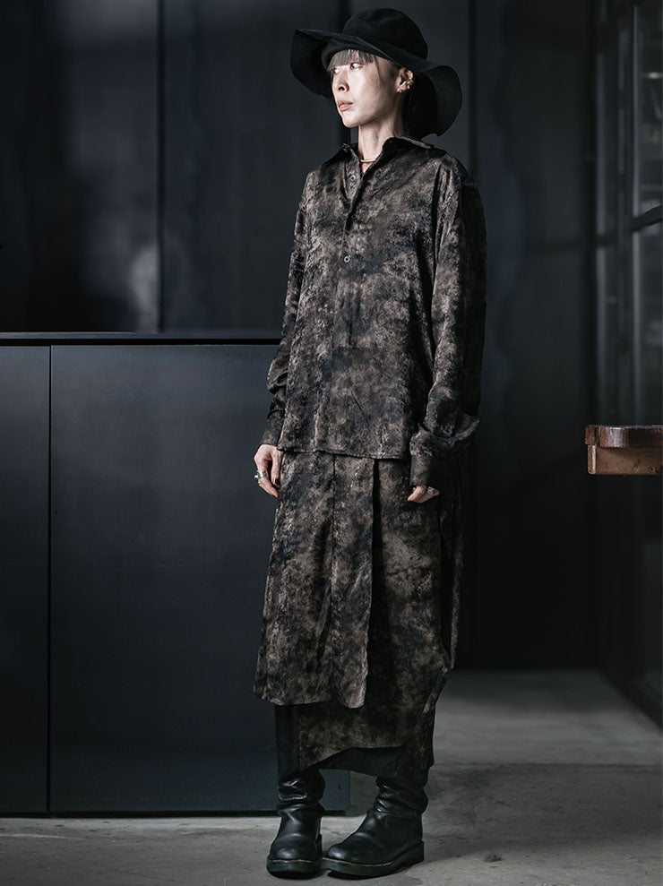 CHIAHUNG SU<br>WOMENS HAND DYED WATERED GAUZE STRAPPING DRESS / WATERED GAUZE