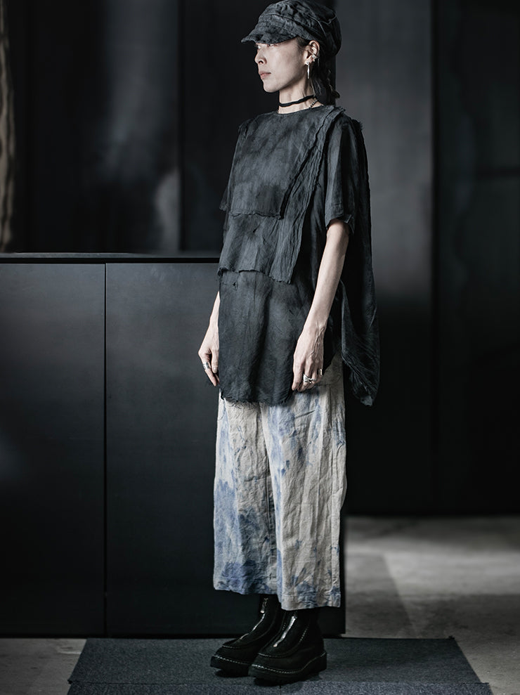 ATELIER SUPPAN<br>WOMENS Torn SHIRT short sleeve / E26-55