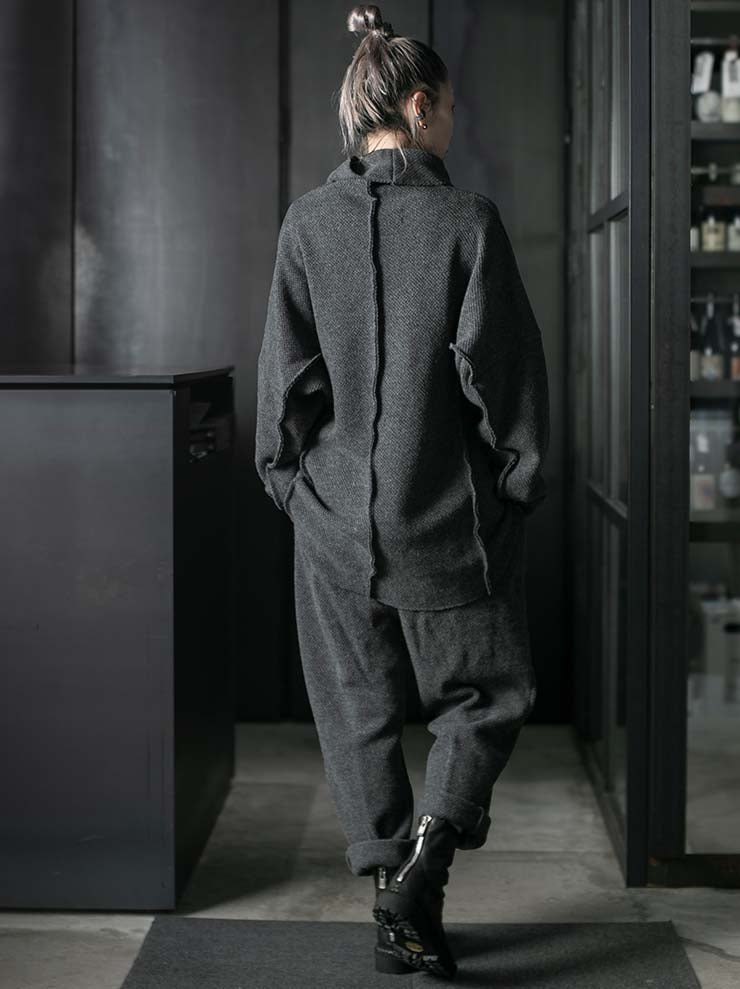 individual sentiments<br />UNISEX  エラステックウエストイージートラウザー / medium gray