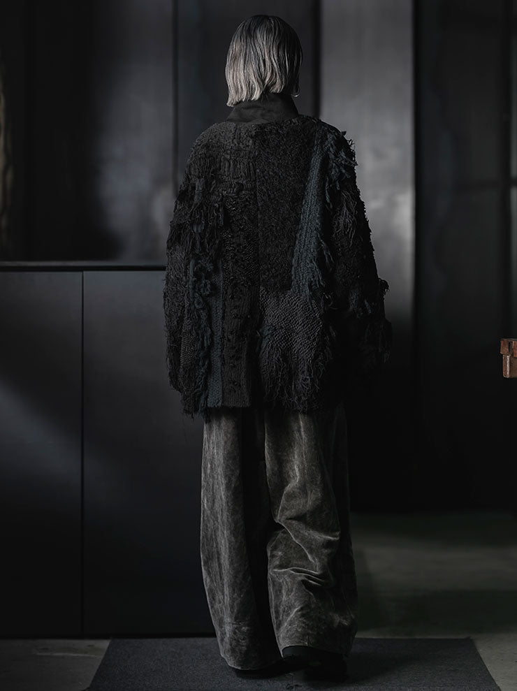 By Walid<br>UNISEX BEAU JACKET / BLACK & BLUE / SIZE S