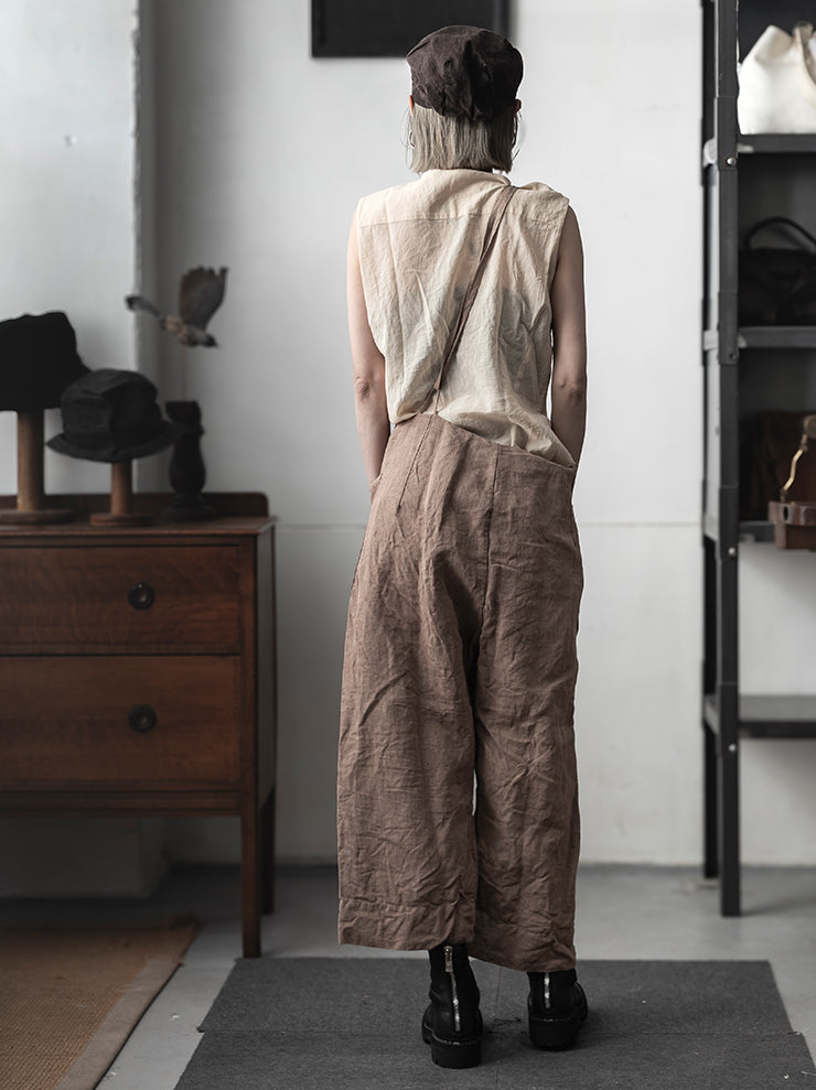 ATELIER SUPPAN<br> WOMENS LINEN HEMP ROUND HOOK TROUSER