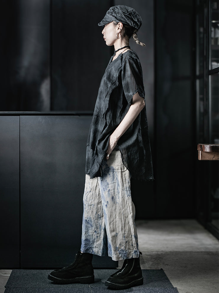 ATELIER SUPPAN<br>WOMENS TROUSERS with blue color stains / E26-43