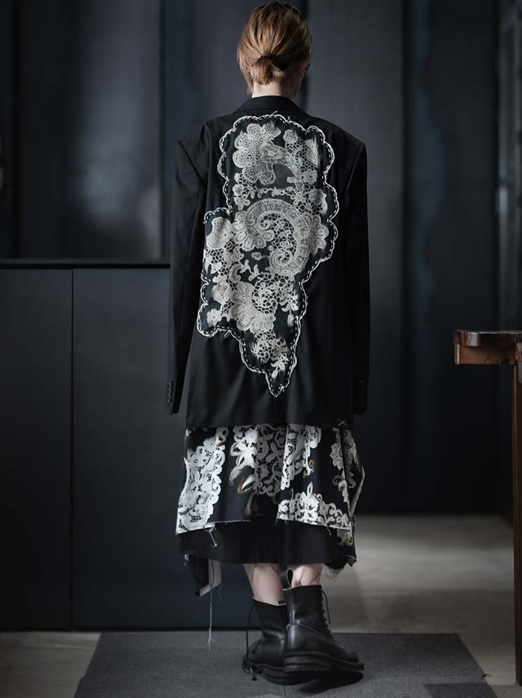 IA LONDON<br>WOMENS OVERSIZED HAND-STITCHED BLAZER / HONITON I PRINT