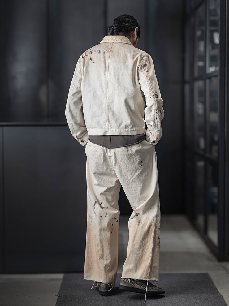 individual sentiments<br />UNISEX ペイントジャケット / ECRU