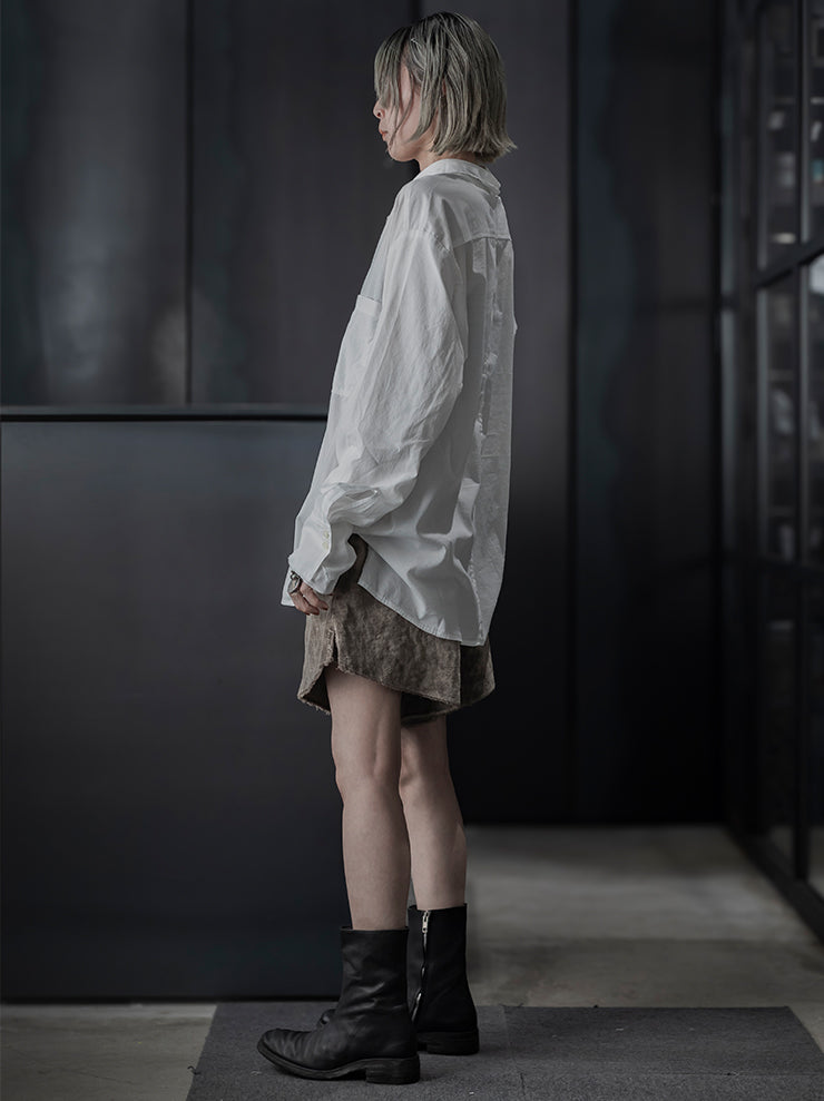 TOTUM<br>WOMENS ダブルレイヤーカフシャツ / WHITE