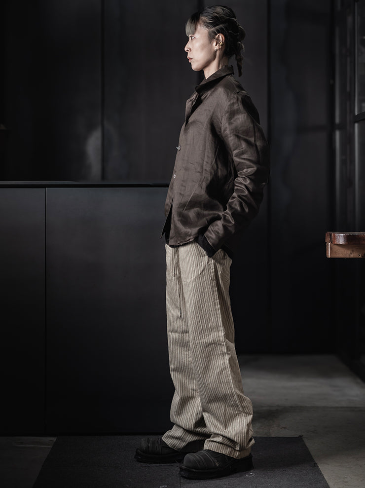 K’ANG <br>Unisex reversible shirt jacket / DARK BROWN + DARK GREY