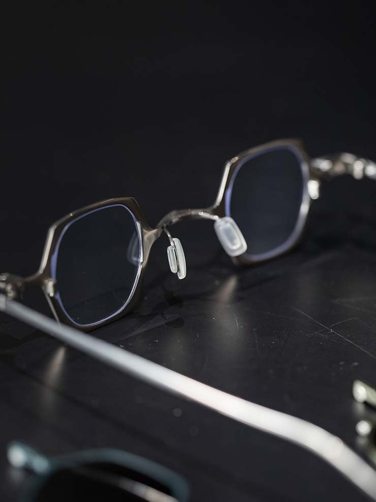 RIGARDS<br> TITANIUM & ALUMINUM FRAME SUNGLASSES / SILVER FRAME x OLIVE CLIP / RG1921TI