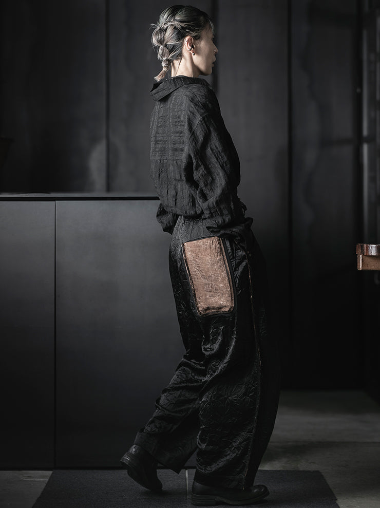 COMMUNS<br>WOMENS VISCOSE SILK TROUSERS / BLACK