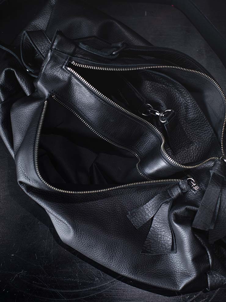 TUFORÉE<br> Leather bag / REAR FLAT LARGE / BLACK