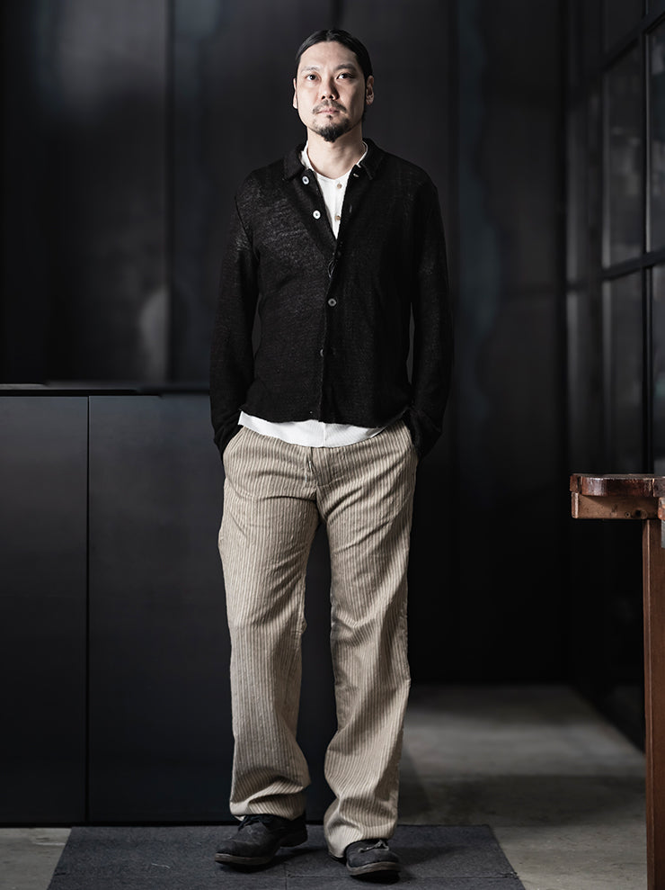 K’ANG <br>Unisex straight-fit trousers with waist strap / GREY