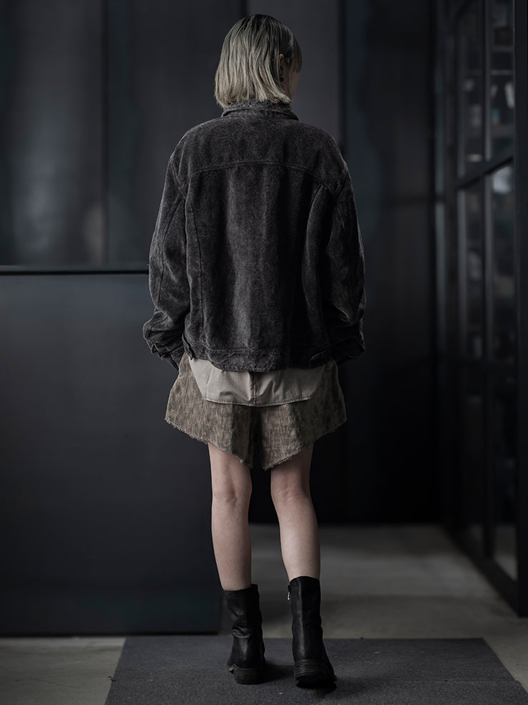 TOTUM<br>MENS ベルベットジャケット / Washed Black