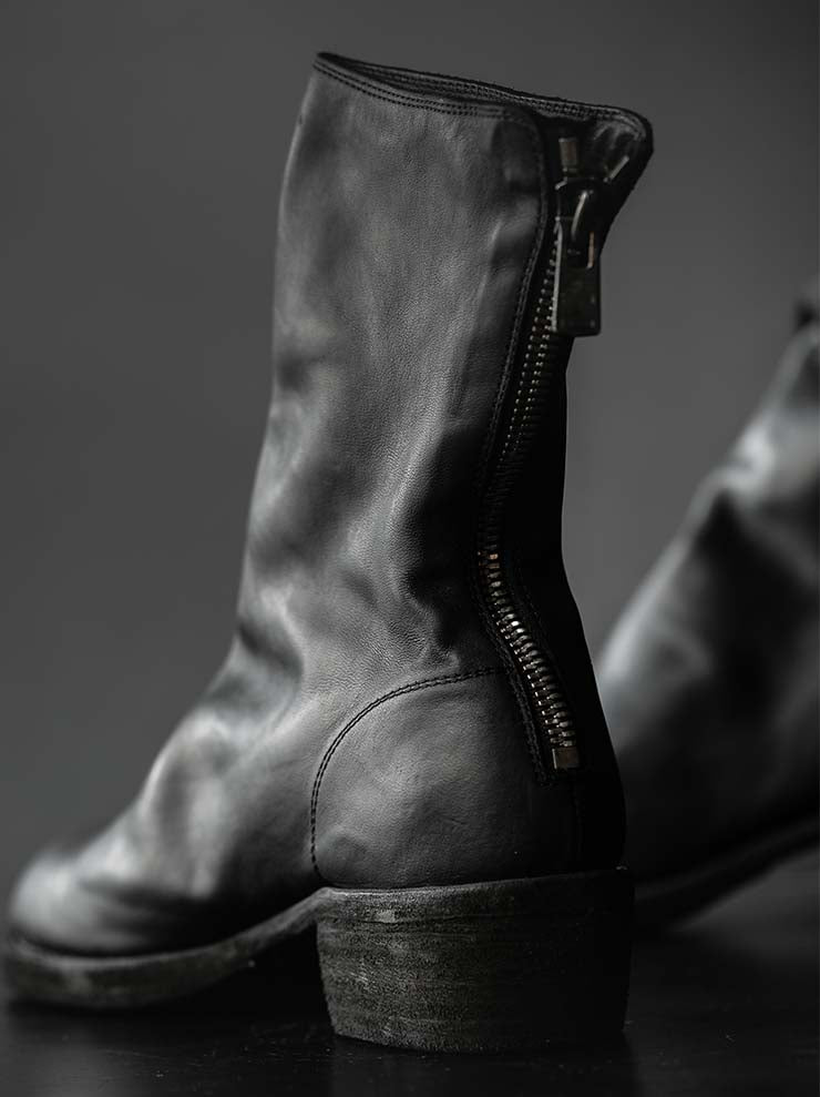 GUIDI<br>MEN'S Back Zip Mid Boots 788Z BLKT / HORSE FULL GRAIN