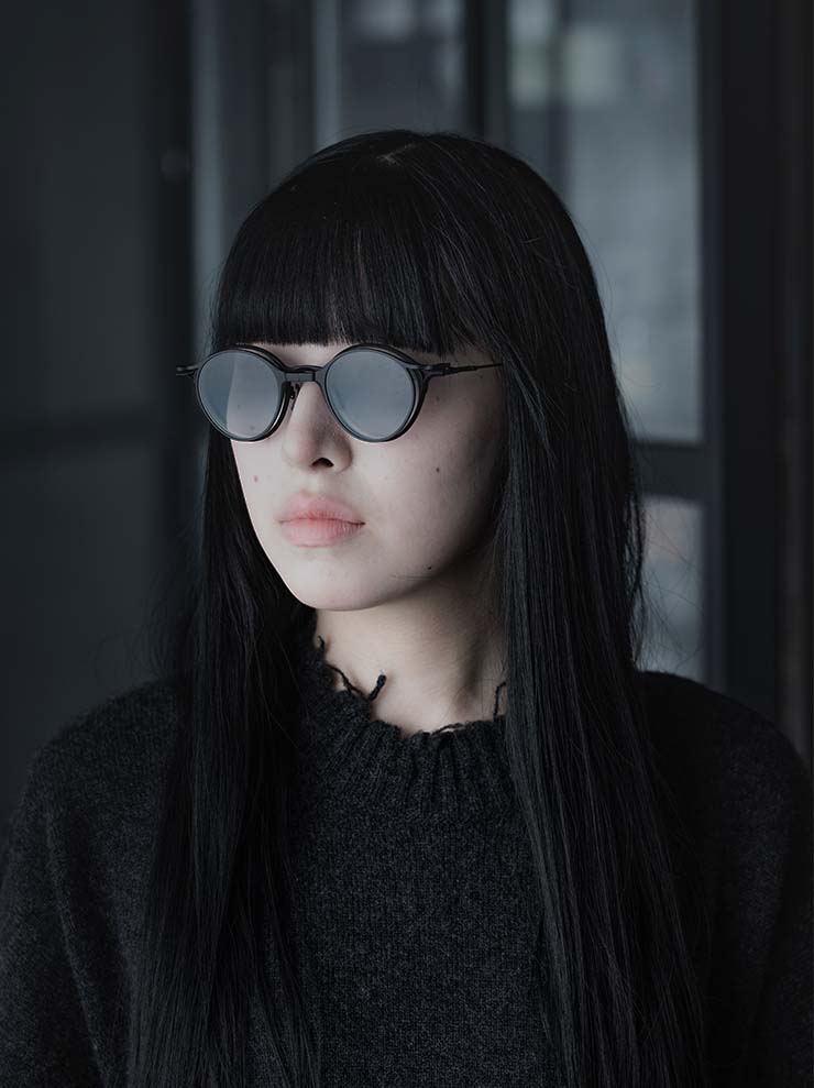 RIGARDS<br/>TITANIUMフレームサングラス / BLACK FRAME x BLACK CLIP / RG1038TI