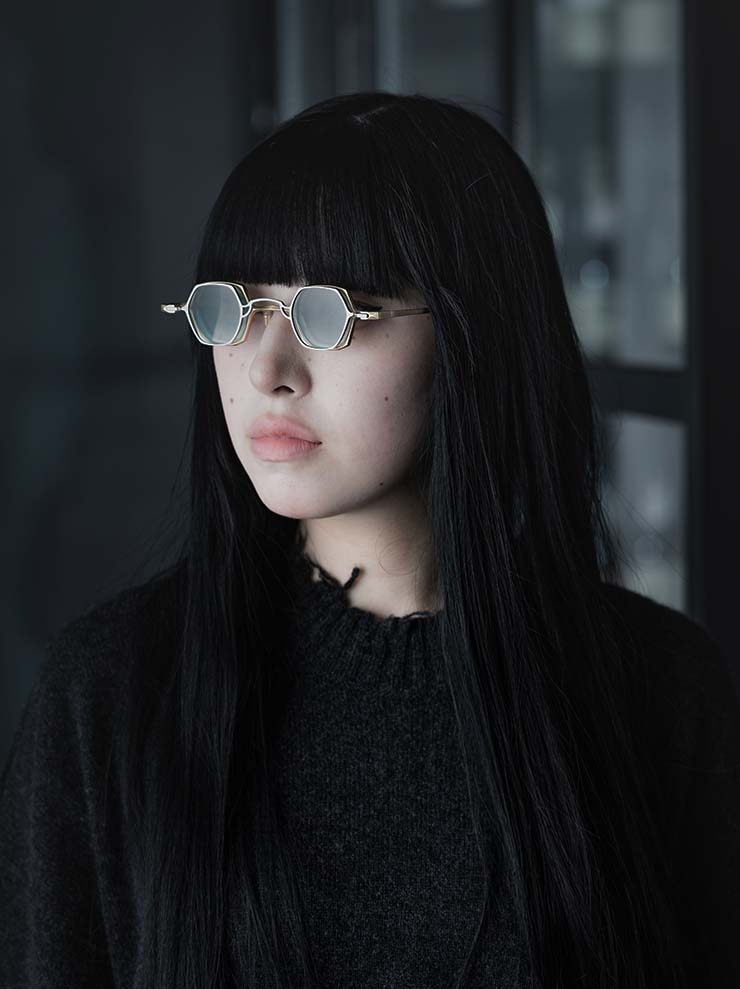 RIGARDS<br> TITANIUM & ALUMINUM frame sunglasses / GOLD FRAME x SILVER CLIP / RG1921TI