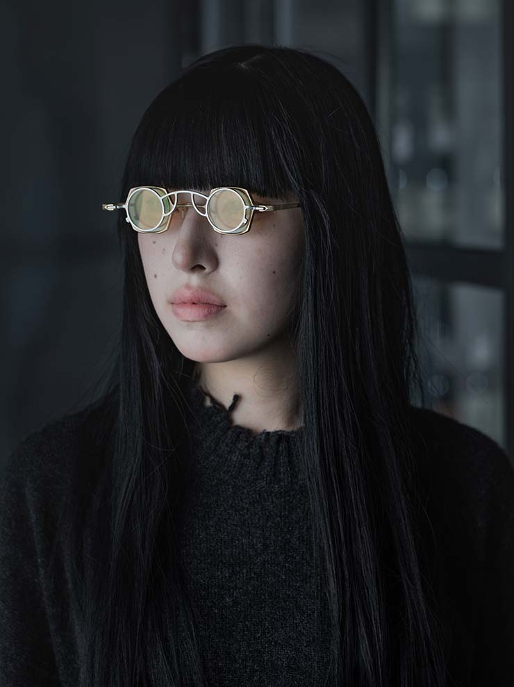 RIGARDS<br> TITANIUM & ALUMINUM frame sunglasses / GOLD FRAME x SILVER CLIP / RG1921TI
