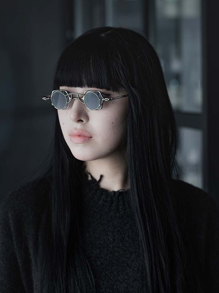 RIGARDS<br> TITANIUM & ALUMINUM FRAME SUNGLASSES / SILVER FRAME x OLIVE CLIP / RG1921TI