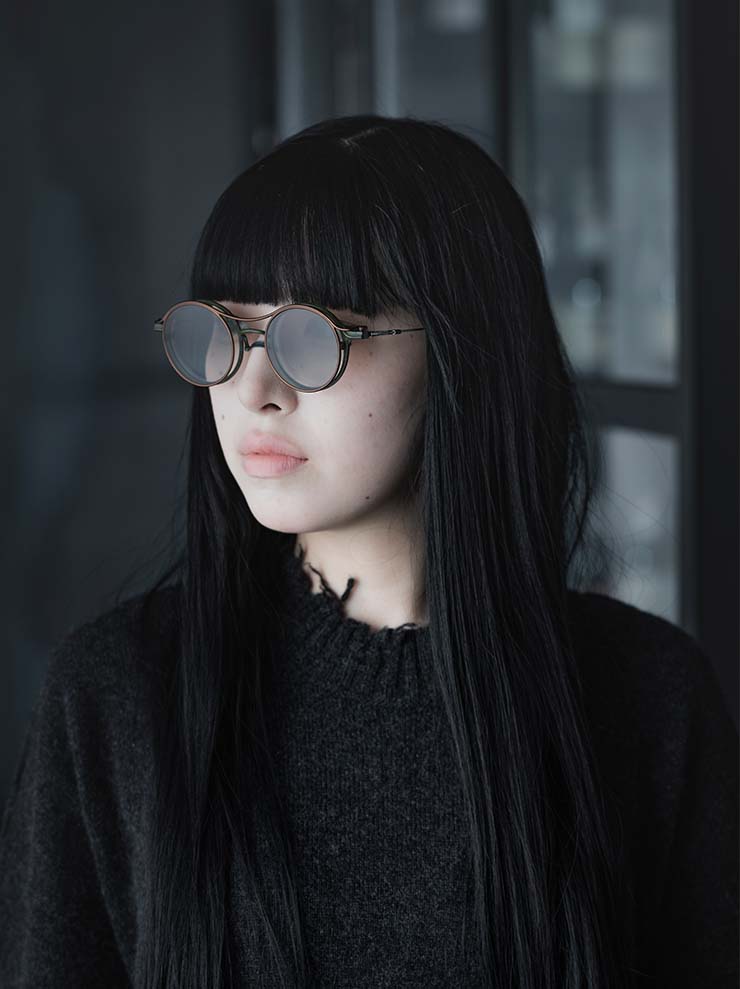 RIGARDS × THE VIRIDI-ANNE<br> TITANIUM & STAINLESS STEEL FRAME SUNGLASSES / JADE FRAME x BRONZE CLIP / RG2000TVA