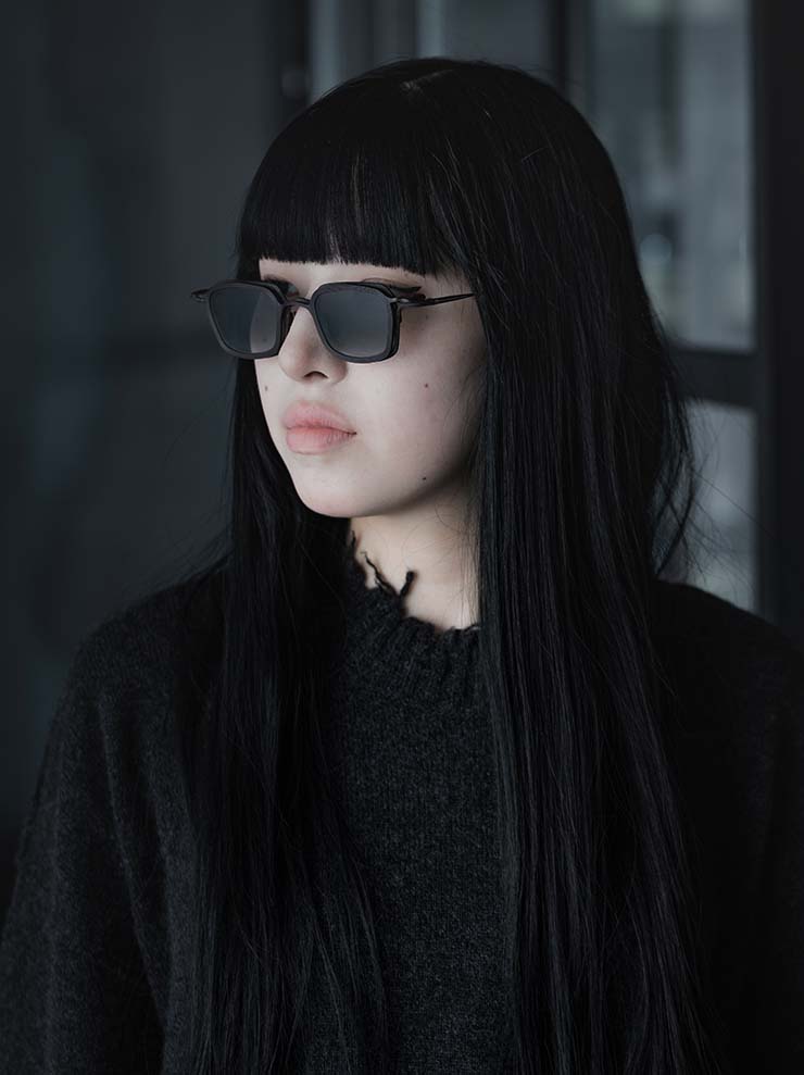 RIGARDS × THE VIRIDI-ANNE<br> TITANIUM & ALUMINIUM FRAME SUNGLASSES / VINTAGE BLACK FRAME x BRONZE CLIP / RG2004TVA