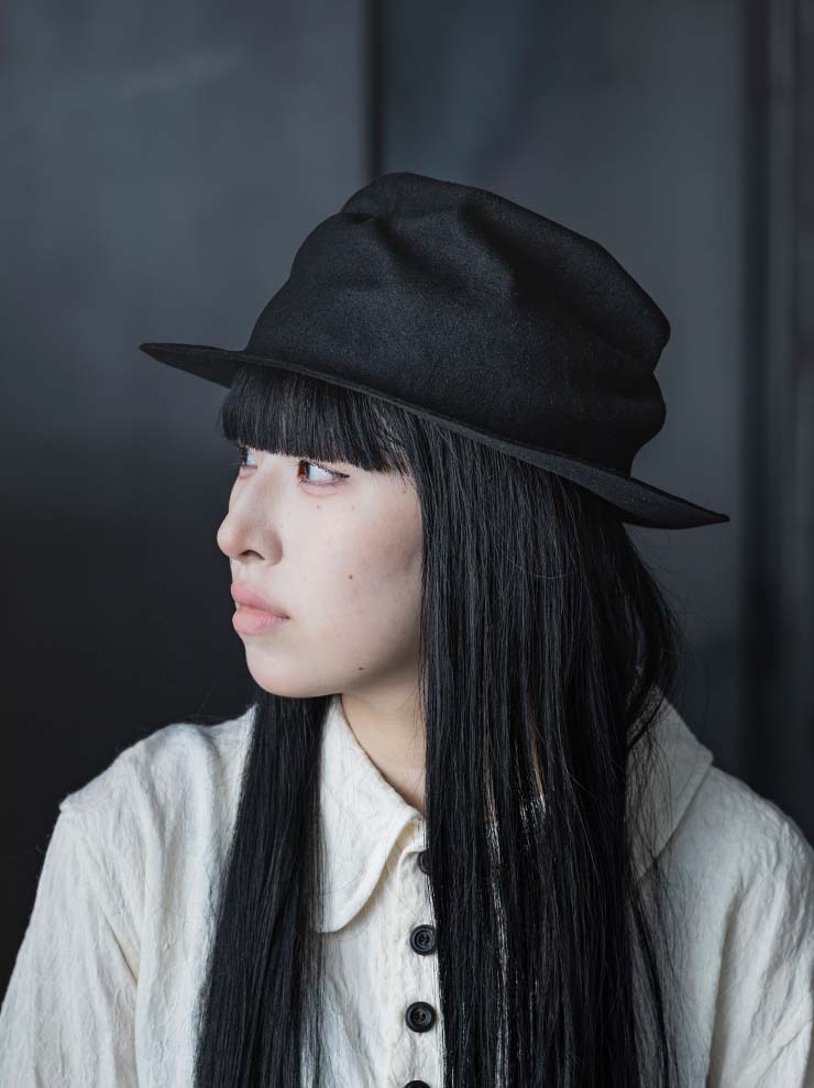 HORISAKI<br> Rabbit fur felt hat RHLBE005 / BLACK EB