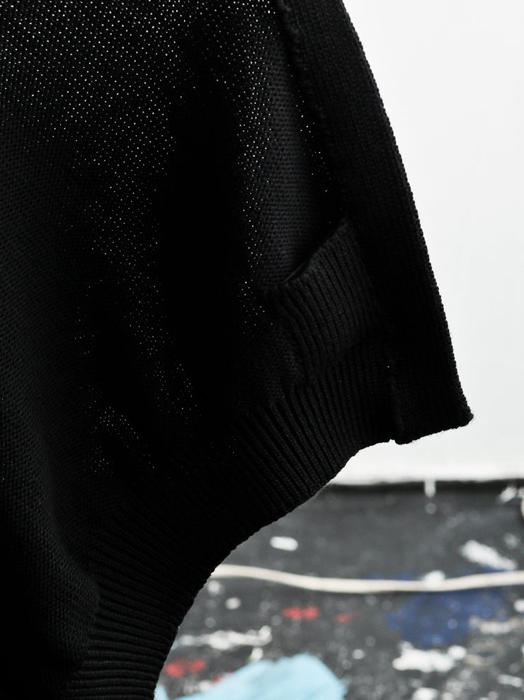 ANDREA CORTELLA<br> Extra fine wool muffler BLACK