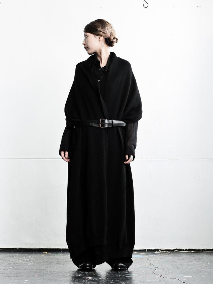ANDREA CORTELLA<br> Extra fine wool muffler BLACK