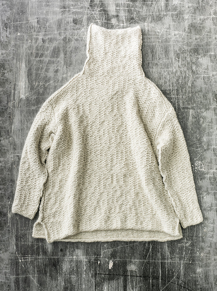 DANIEL ANDRESEN <br>Big chunky turtle knit ECRU