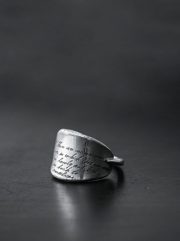 UMA WANG × DETAJ<br> LUNA SILVER RING / OXY-DYE
