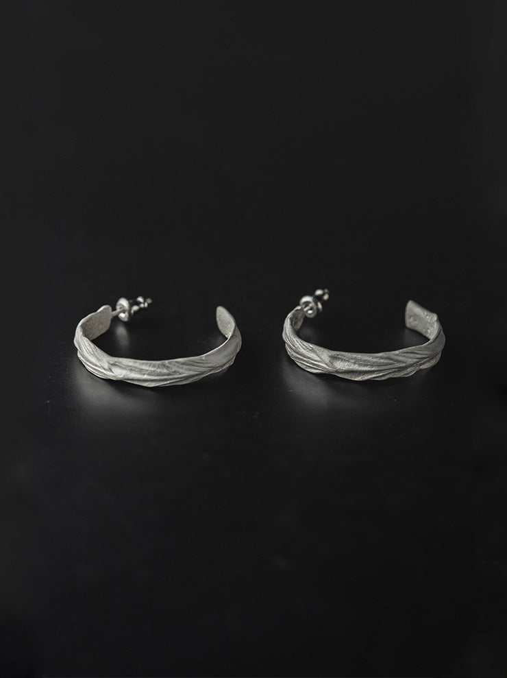 UMA WANG × DETAJ<br>HERB SILVER EARRINGS / ROSEMARY / WHITE