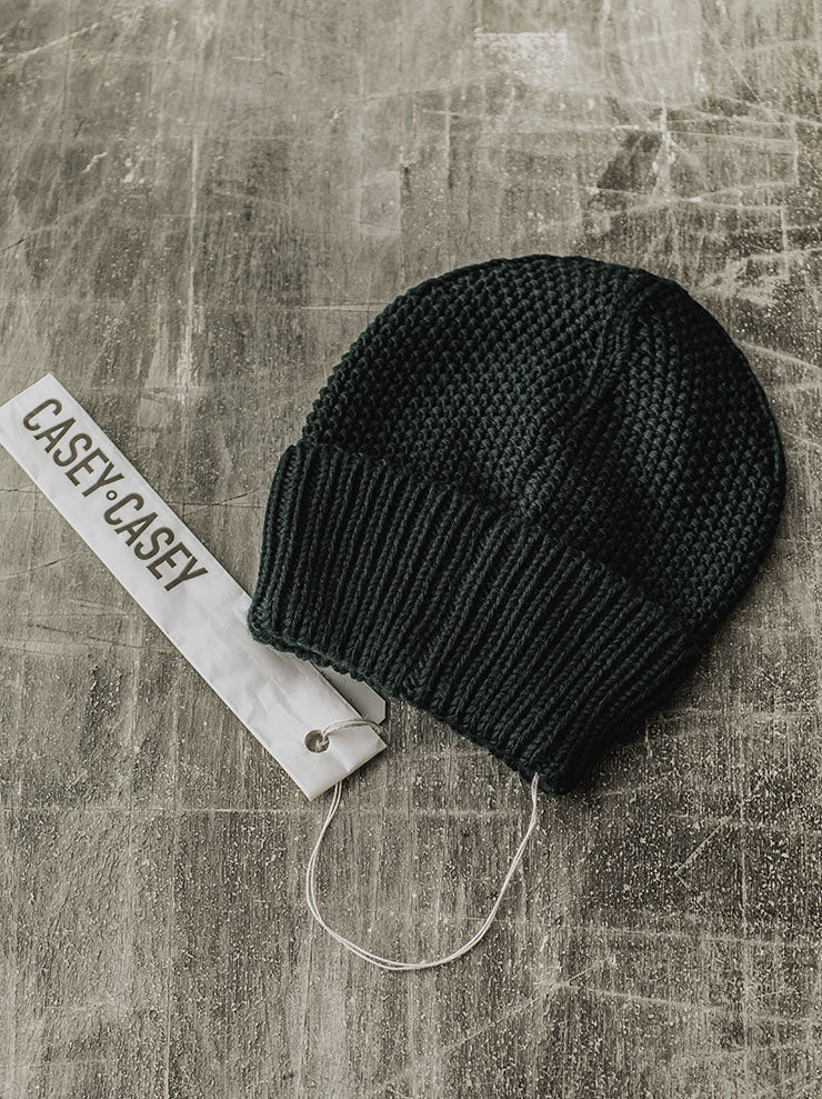 CASEY CASEY<br> UNISEX Moss Stitch Knit Cap / GREEN