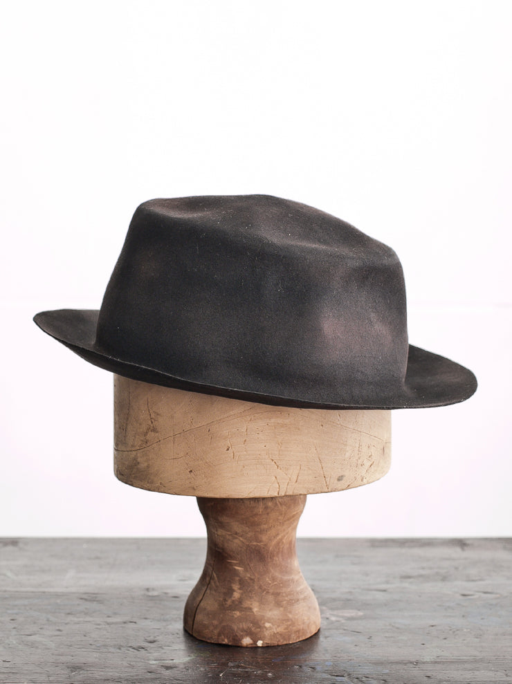 HORISAKI<br> BHJZZ005EB Beaver Fur Felt Easy Barn Hat BLACK