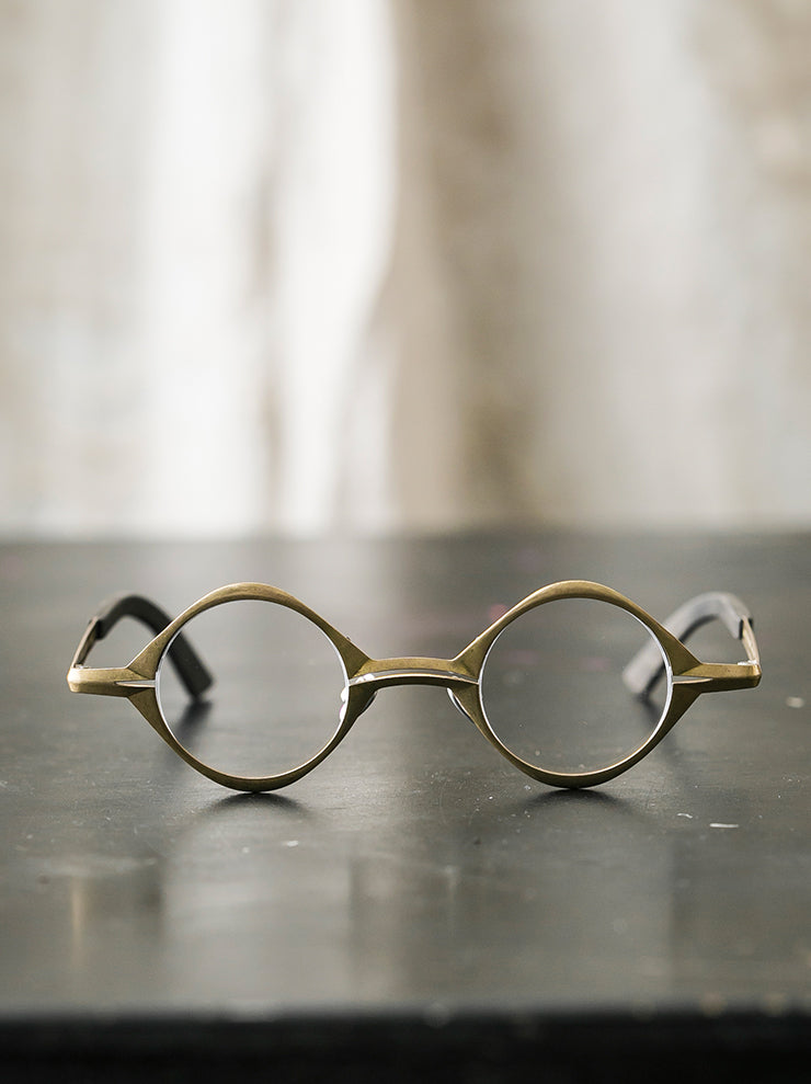 RIGARDS×DETAJ<br> Copper x solid wood sunglasses GOLD PATINA / RG0825DT